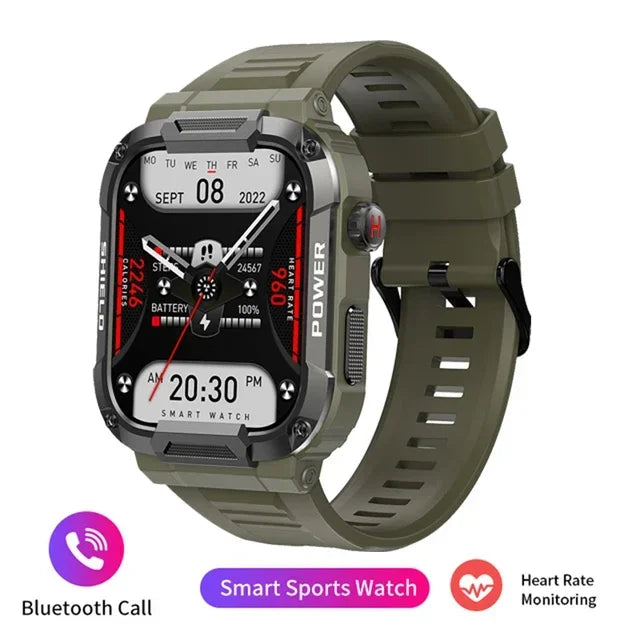 Military Smart Watch Men Android IOS Fitness Waterproof  Bluetooth