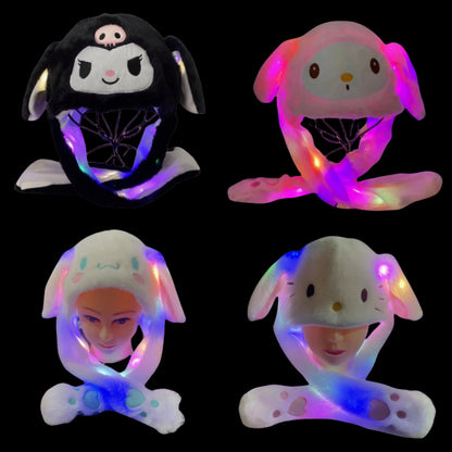 Sanrio  Luminous Plush Hat Moving Rabbit Ears kids Gift