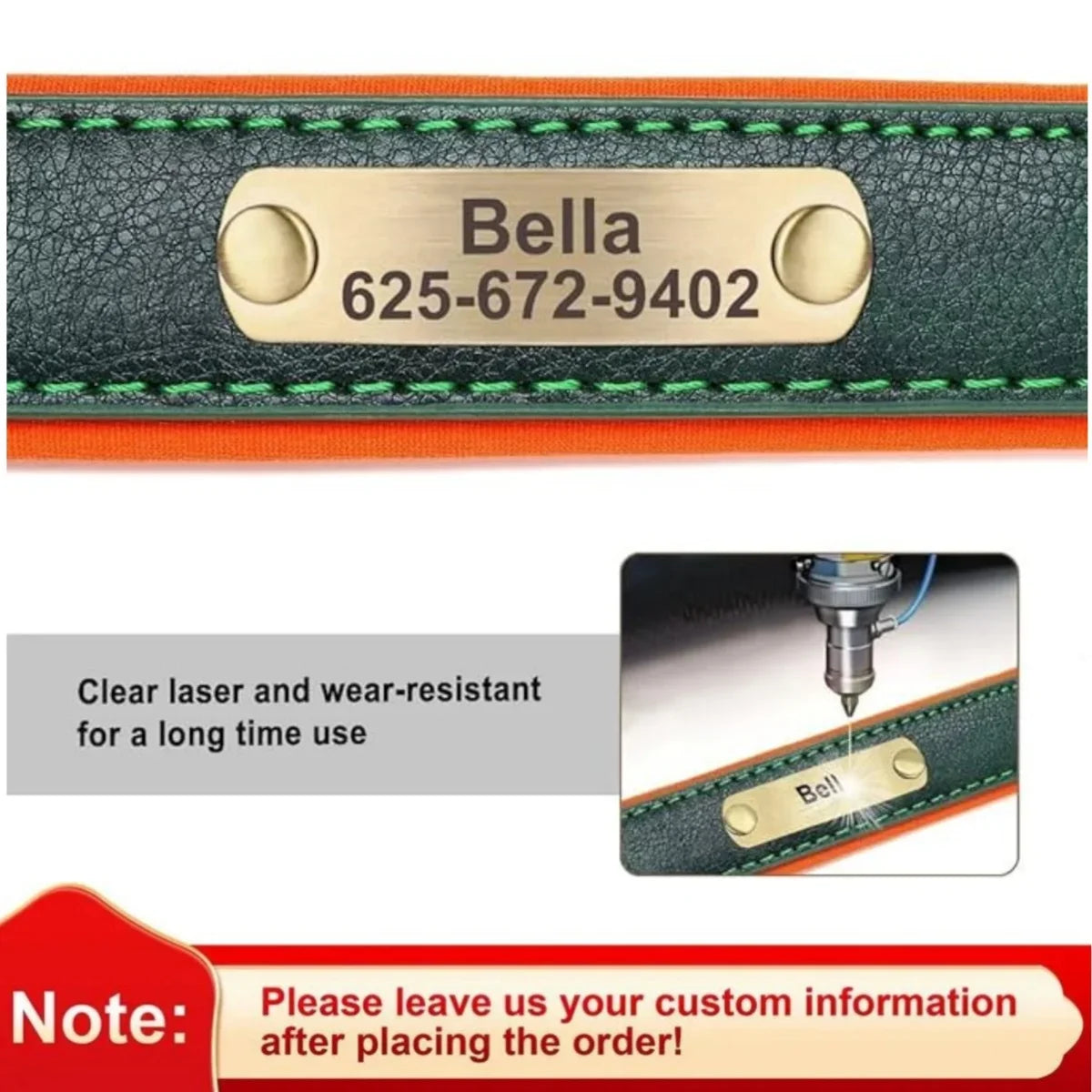 Soft Padded Leather Pet Collar For Small Medium Large Dogs Free Engraved Nameplate