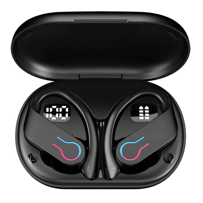 Bluetooth Wireless Earbuds Mic Waterproof Earphones with Hooks