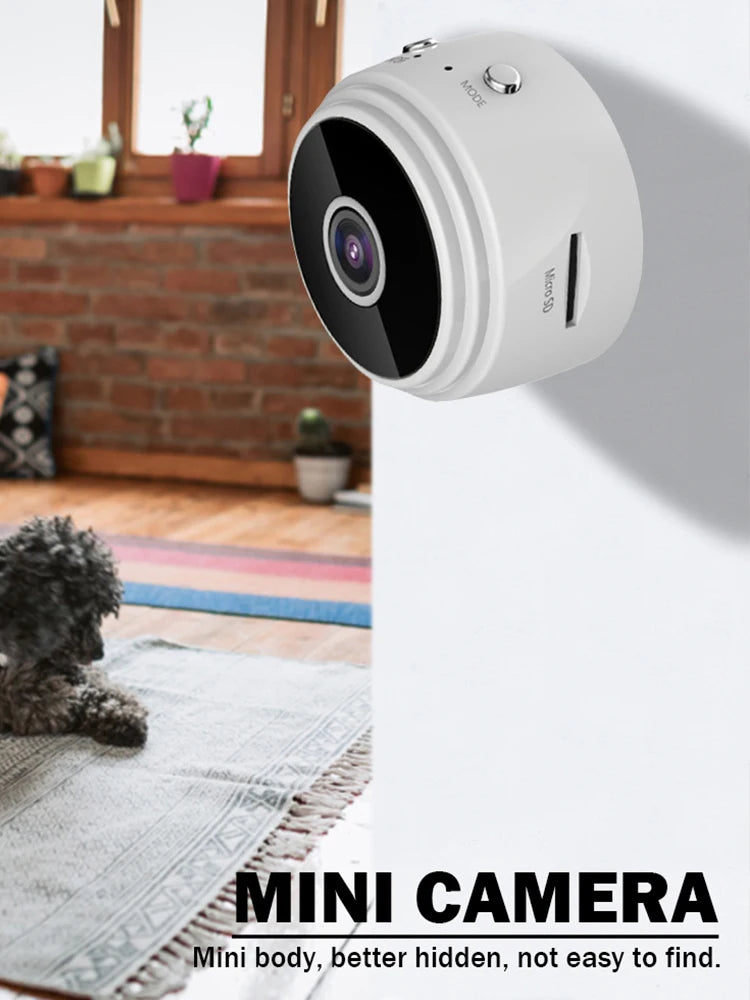 WiFi Mini Camera HD 1080p Surveillance Camera Night Vision USB Rechargeable Remote Viewing Strong Magnetic for Infants and Pets