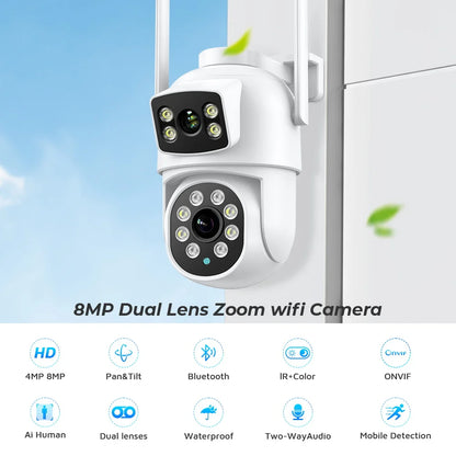 Outdoor Wireless Security PTZ Camera Auto Tracking