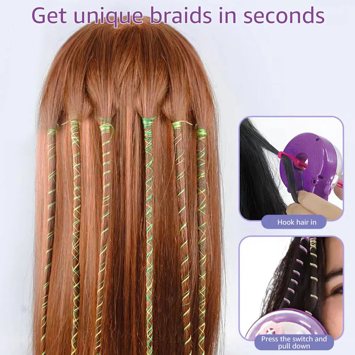 Electric Hair Braider Automatic Braiding Tool Portable Hair Braiding